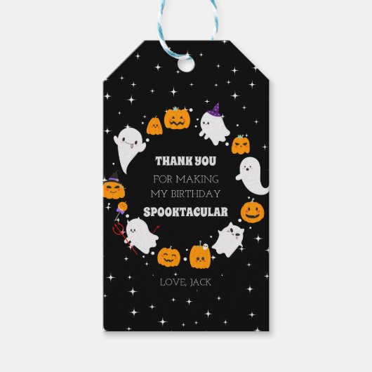 Starry Night mit Ghosts&Pumpkins Halloween Geschenkanhänger (Vorderseite)