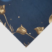 Starry Night mit Gold Crescent Moon Seidenpapier (Ausschnitt)