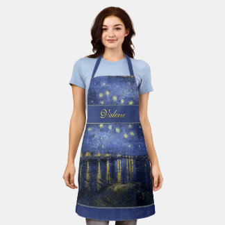 Starry Night mit Ihrem Namen oder einem anderen Te Schürze