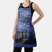 Starry Night mit Ihrem Namen oder einem anderen Te Schürze (InSitu)