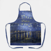 Starry Night mit Ihrem Namen oder einem anderen Te Schürze (Vorderseite)