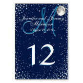 Starry Night mit Moon Monogram Tischnummer (Vorderseite)