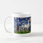 Starry Night mit zwei Llamas Kaffeetasse (Links)