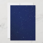 Starry Night Modern Simplistic Wedding Einladung (Rückseite)
