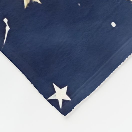 Starry Night Moon Constellations Pattern Fleecedecke (Ecke)