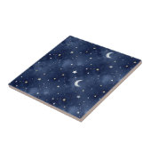 Starry Night Moon Constellations Pattern Fliese (Seite)
