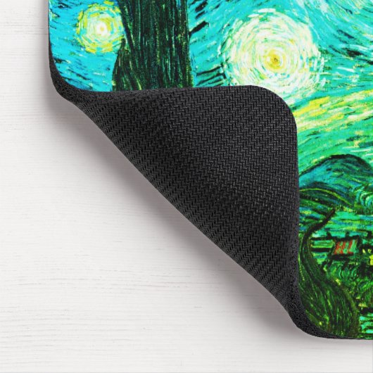 Starry Night Moon Flying Hexe-Silhouette Mousepad (Ecke)