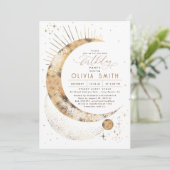 Starry Night Moon Mystical Celestiday Einladung (Stehend Vorderseite)