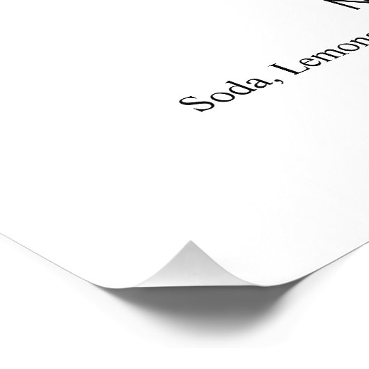 Starry Night Moon Phases Wedding Bar Menu Poster (Ecke)