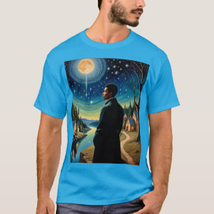 Starry Night Moon Reflection T - Shirt