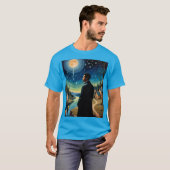 Starry Night Moon Reflection T - Shirt (Vorne ganz)