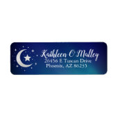 Starry Night Moon Stars Elegant Custom Label (Vorne)