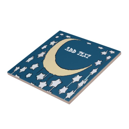 Starry Night Moon Tile Fliese (Seite)