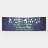 Starry Night Moon und Star Blue Wedding Banner (Horizontal)