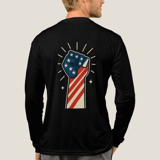 Starry Night Mountain & Camping Tri-Blend Shirt (Rückseite)