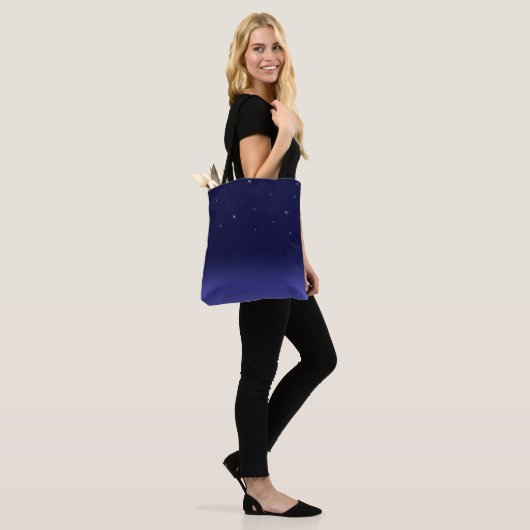Starry Night, Navy Blue - individuell anpassbare T Tasche (Am Model)