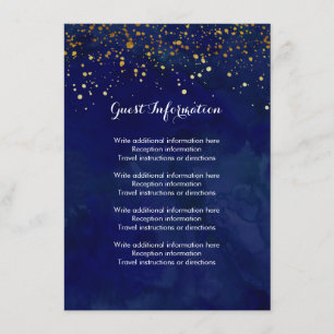 Starry Night Navy und Imitate Gold Glitzer Begleitkarte
