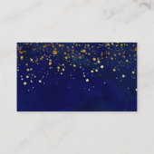 Starry Night Navy und Imitate Gold Glitzer Platzkarte (Rückseite)