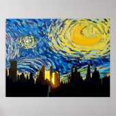 Starry Night New York Abstrakt Sky Poster (Vorne)