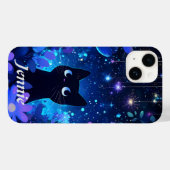Starry Night Niedlich Anime Black Cat Case-Mate iPhone Hülle (Rückseite (Horizontal))