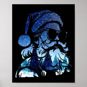 Starry Night North Pole Landschaft Frohe Weihnacht Poster