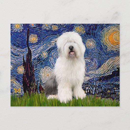 Starry Night - Old English #3 Postkarte (Vorderseite)