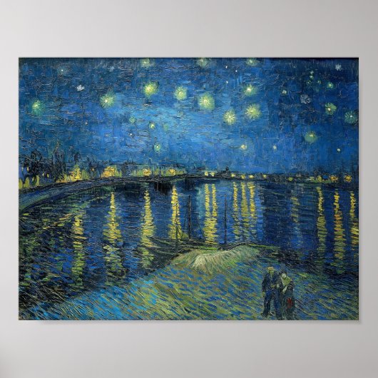 Starry Night on Rhone by Van Gogh Poster (Vorne)