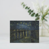 Starry Night on Rhone by Van Gogh Postkarte (Stehend Vorderseite)