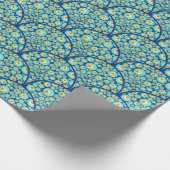 Starry Night on Sea Doodle Art Deco Scallop Geschenkpapier (Ecke)