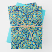 Starry Night on Sea Doodle Art Deco Scallop Geschenkpapier Set (Beispiel)