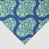 Starry Night on Sea Doodle Mid Mod Ogee Seidenpapier (Detail)