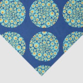 Starry Night on Sea Doodle Polka Dots Seidenpapier (Detail)