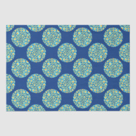 Starry Night on Sea Doodle Polka Dots Seidenpapier