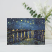Starry Night on the Rhone Art Invitation – Van Gog Einladung (Stehend Vorderseite)