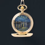 Starry Night on the Rhone Pocket Watch – Van Gogh  Armbanduhr<br><div class="desc">Carry a piece of timeless art wherever you go. This pocket watch is inspired by Vincent van Gogh’s masterpiece “Starry Night on the Rhone”, capturing the calm night sky and glowing reflections over the river. Designed for art lovers and collectors, this elegant timepiece blends classic style with artistic beauty. A...</div>