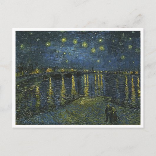 Starry Night on the Rhone, Vincent van Gogh Art Postkarte (Vorderseite)