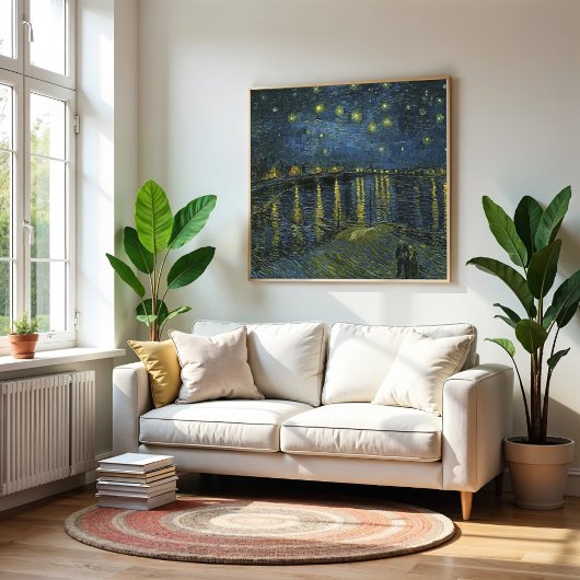 Starry Night on the Rhone, Vincent van Gogh Poster
