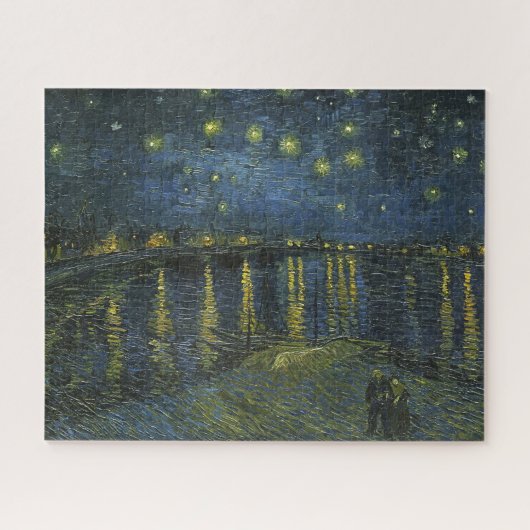 Starry Night on the Rhone, Vincent van Gogh Puzzle (Horizontal)