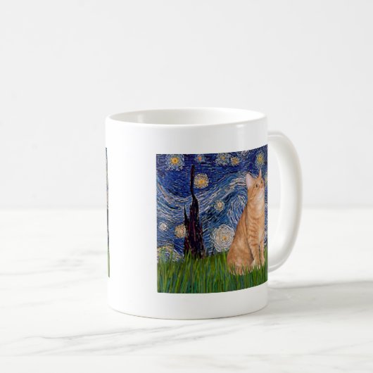Starry Night - Orange Tabby 46 Kaffeetasse (VorderseiteRechts)