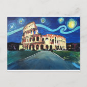 Starry Night over Colloseum in Rom Italien Postkarte (Vorderseite)