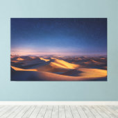 Starry Night Over Golden Desert Dunes Landscape Leinwanddruck (Insitu (Holzboden))