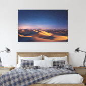 Starry Night Over Golden Desert Dunes Landscape Leinwanddruck (Insitu (Schlafzimmer))
