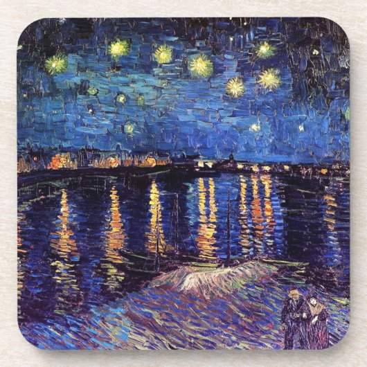 Starry night over Rhone by Van Gogh Getränkeuntersetzer (Vorderseite)