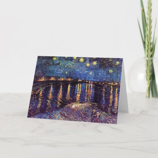 Starry night over Rhone by Van Gogh Karte (Vorderseite)