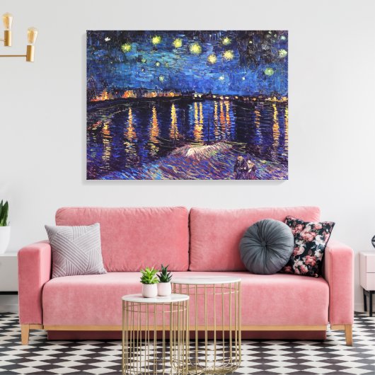 Starry night over Rhone by Van Gogh Leinwanddruck (Insitu (Wohnzimmer))