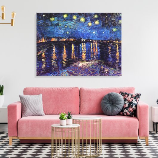 Starry night over Rhone by Van Gogh Leinwanddruck (Insitu (Wohnzimmer))