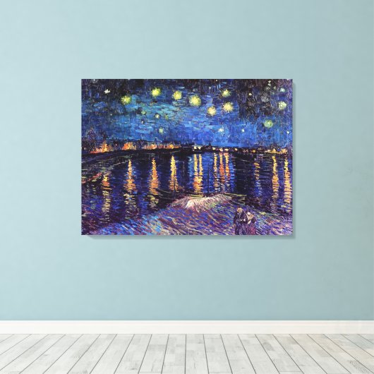Starry night over Rhone by Van Gogh Leinwanddruck (Insitu (Holzboden))