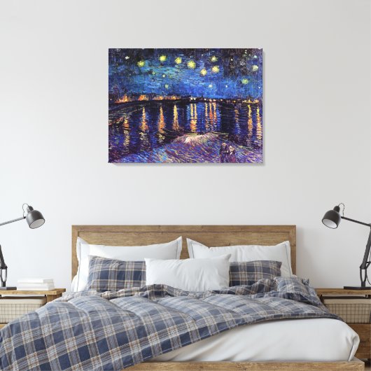 Starry night over Rhone by Van Gogh Leinwanddruck (Insitu (Schlafzimmer))