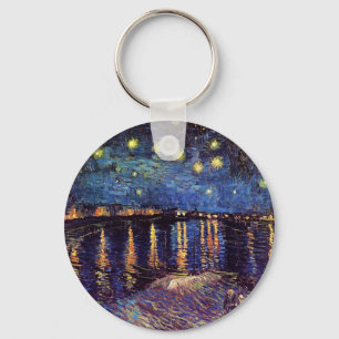 Starry night over Rhone by Van Gogh Schlüsselanhänger