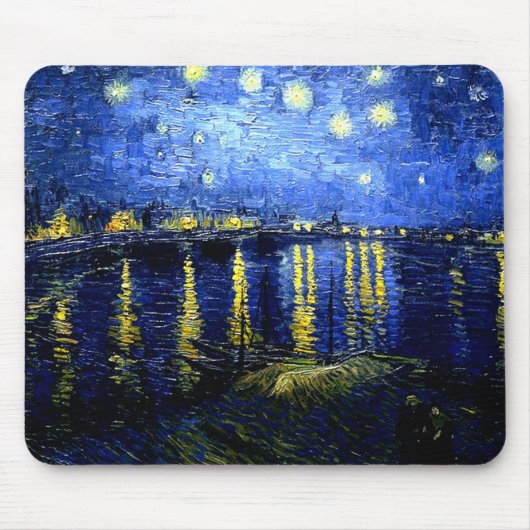 Starry Night over Rhone by Vincent van Gogh, Mousepad (Vorne)